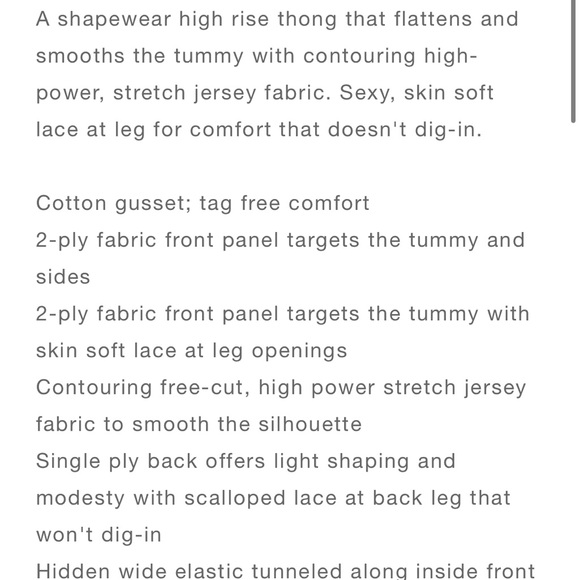 NWOT Natori Plush HIGH RISE THONG - Picture 4 of 6